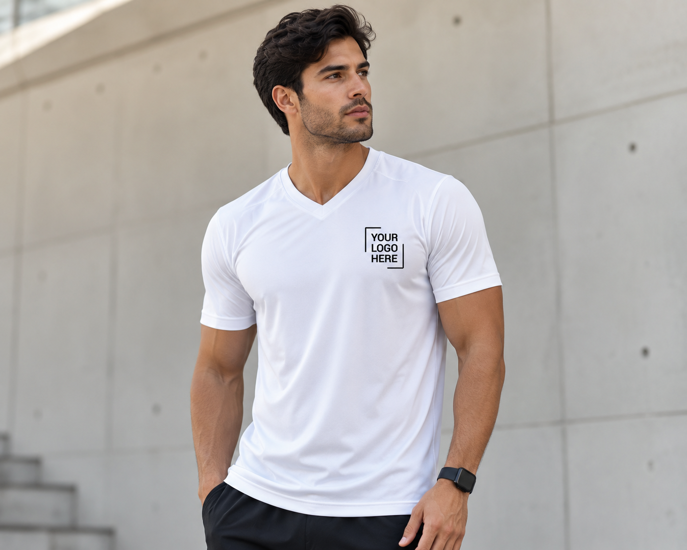 V Neck T-shirt Short Sleeves