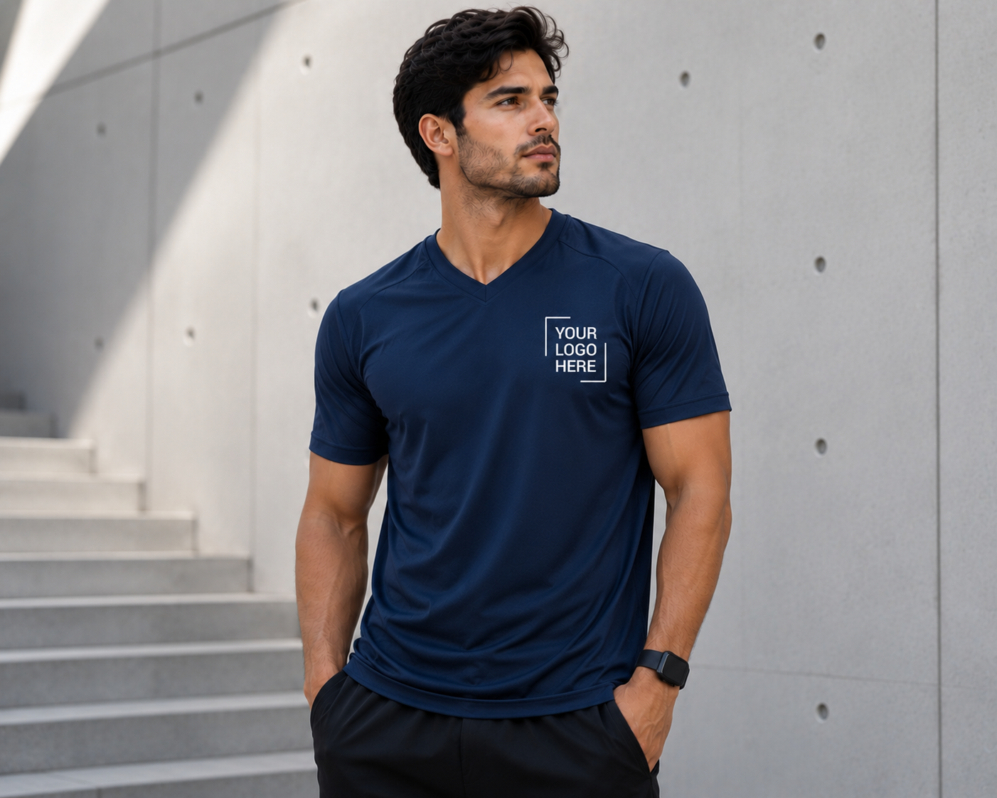 V Neck T-shirt Short Sleeves