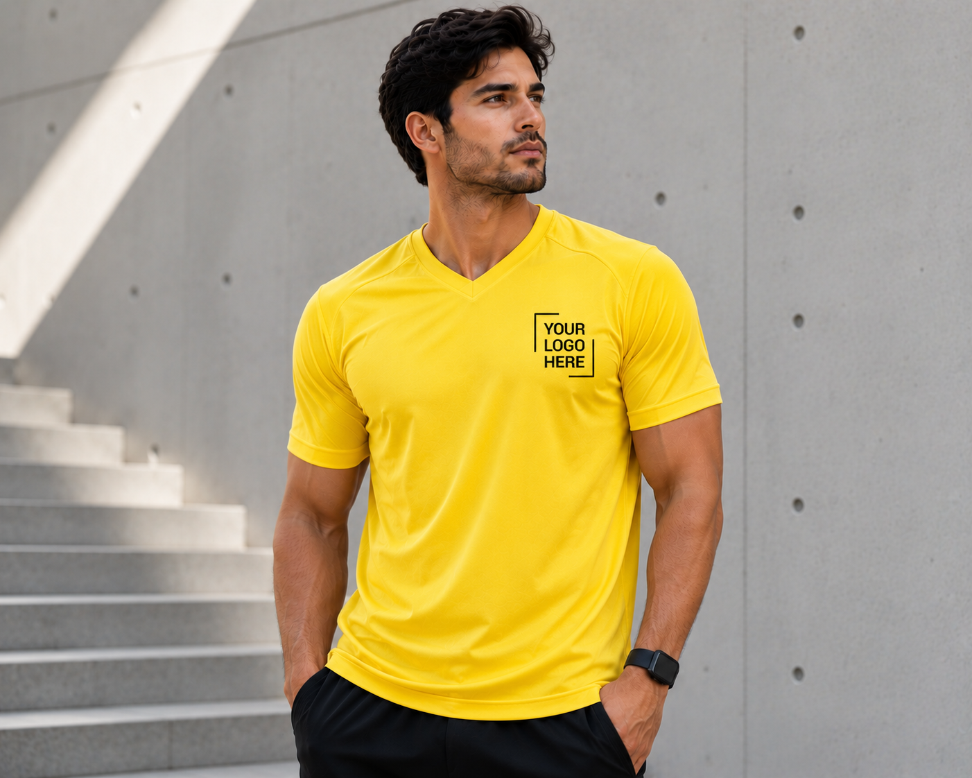 V Neck T-shirt Short Sleeves